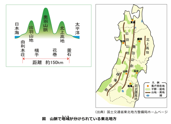 山が多く森林にめぐまれた国土